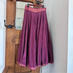 Elegant Maroon Full Maxi Skirt